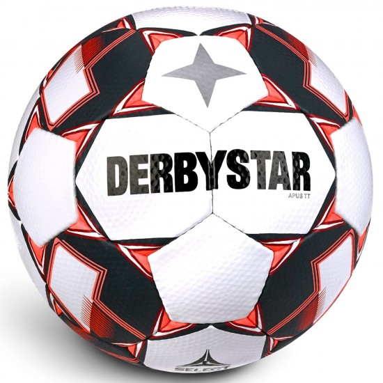 Training Bal Derbystar Apus TT Wit/Rood - Maat 5