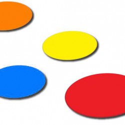 Rubber Markeringsdots (5 stuks) - Diverse kleuren